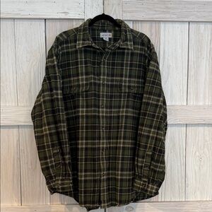 Carhartt Green Plaid Casual Button Down Shirt